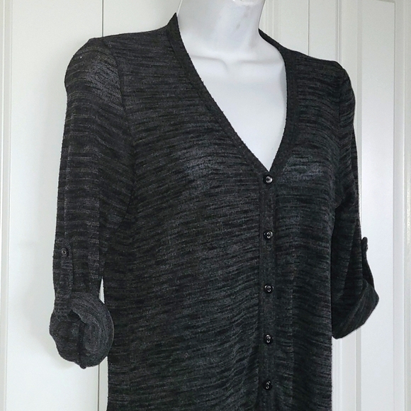 Dark Grey 3/4 Length Top - Picture 2 of 4